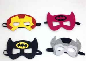 Wholesale Custom Size Felt Eye Mask , Felt Superhero Mask Non Toxic For Children from china suppliers