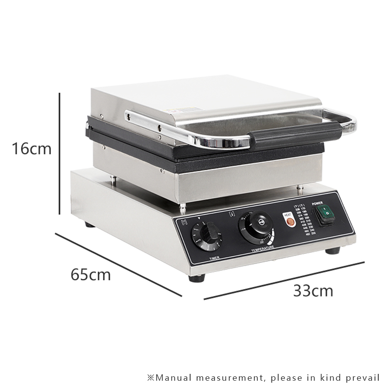 Food Beverage Shops Commercial Electric Square Waffle Maker with Single/Double Slices