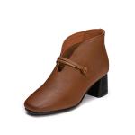 S452 2020 Autumn New Women'S Shoes Fashion High Heel Retro Handmade Buckle