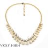 Buy cheap VICKY.HSIEH Gold Tone Crystal Rhinestone Beading Tassel Simulated Pearl Bead from wholesalers