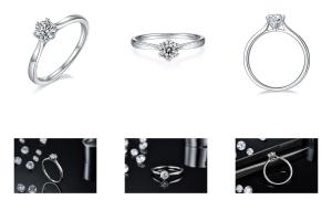 Wholesale 0.5ct Shape Hexgonal Lab Diamond Jewelry With Silver Women Ring from china suppliers