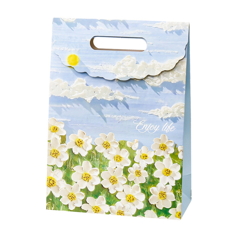 Customized Kraft Art Gift Paper Packaging Bag Personalized Pink Small Packaging Hand Held