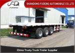 White 3 Axles 40/45 Feet Flatbed Container Trailer With 12 Units THT Lock