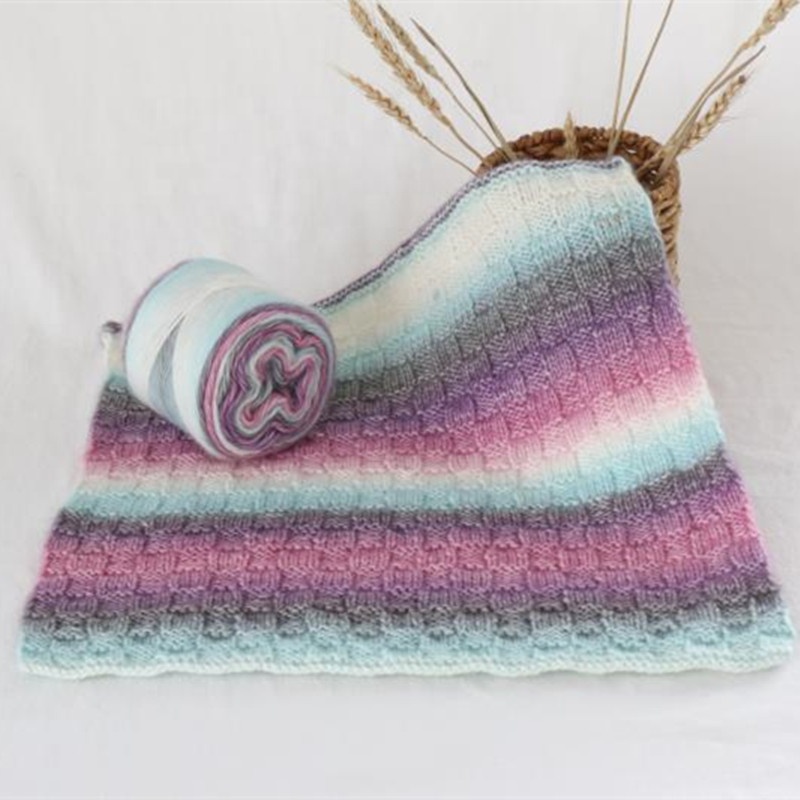 Skein Ball MultColors Cake Sequin Yarn 10% Wool Fancy Yarn For Crochet Knitting