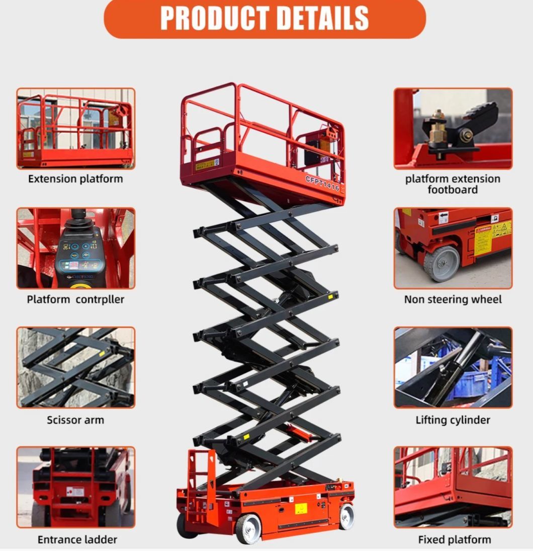 Electric Scissor Lift 500lb 705lb 1200lb Aerial Work Platforms
