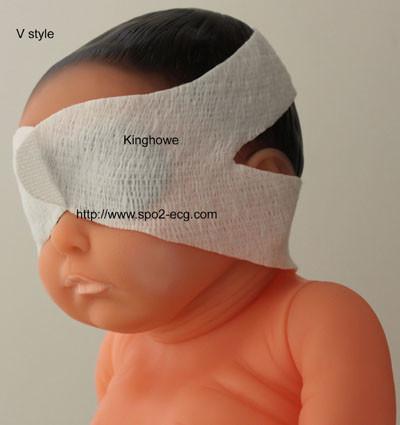 Nonwoven Fabric Eye Protection Mask V Style Infant Baby Products Blue And White