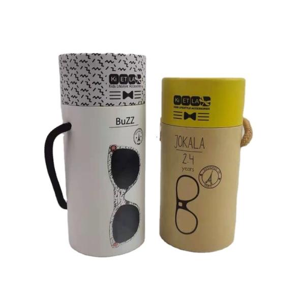 Round Craft Paper Cylinder Packaging Recyclable Cardboard Tube Gift Box With
