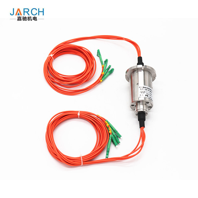 4 Channels FORJ slip ring IP65 Fiber Optic Cable Joint With Stainless Steel House