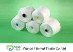 100% Nature White Garment Polyester Twist Yarn On Paper Core / Plastic Tube