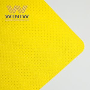 Wholesale Micro Faux Yellow Leather Fabrics For Traditional Soccer Ball from china suppliers