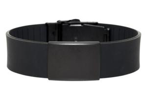 Wholesale Matt Black Sports Silicone Wristbands , Emergency ID Bracelets For Athletes from china suppliers
