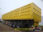 Hydraulic Self Side Tipper Dump Semi Trailer Square Tipper Tank 60000KGS