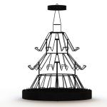 30 Bottles Christmas Tree Shaped Wine Rack , 3 Layers Wine Bottle Christmas Tree