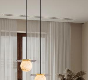 Wholesale Spanish Marble Bedroom Copper Chandelier Modern Light Luxury Creative New Design Pendant Light from china suppliers