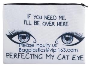 Wholesale Personalized Zipper Pouch Customized Makeup Bag Canvas Cosmetic Bag,Fashion Ladies Canvas Cosmetic Bag for Makeup PACK from china suppliers
