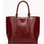 Versatile Retro Oil Wax Skin One Shoulder Womens Tote Bags