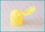 24/415 Yellow Round Plastic Flip Top Caps For Hand Sanitizer Bottle
