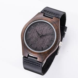 Wholesale Men'S Quartz Modern Wood Watches Japan Movement Wrist Watch Leather Belt from china suppliers