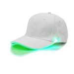 Adjustable Glow Light Up Baseball Caps , White Club Party Sports Led Baseball