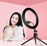 USB Dimmable Ring Led Beauty Light , Desk Makeup Light Live Stream Phone Holder