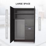Aluminum Alloy Commercial 0.6mm 2 Door Closet Cabinet