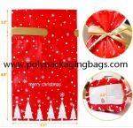 Biodegradable CPE Drawstring Christmas Gift Bags