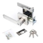 Chrome Zinc Alloy Residential Lever Set Tubular Door Lock Double Cylinder Knob