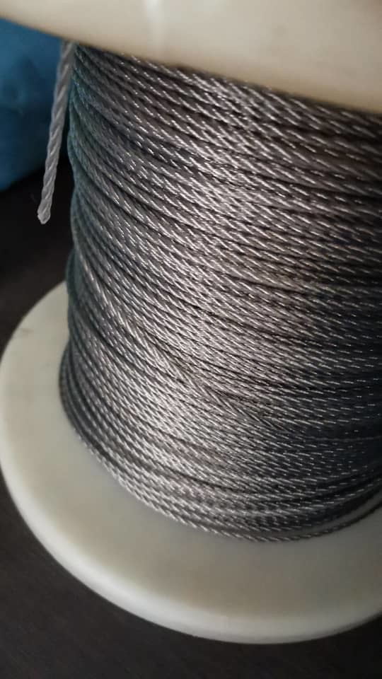 Easy To Clean Window Invisible Grille End Cover Aluminium Part Nylon Steel Wire Rope Surface