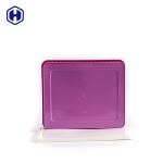 Purple PP Plastic IML Box 450g Moon Cake Packaging Customized Label