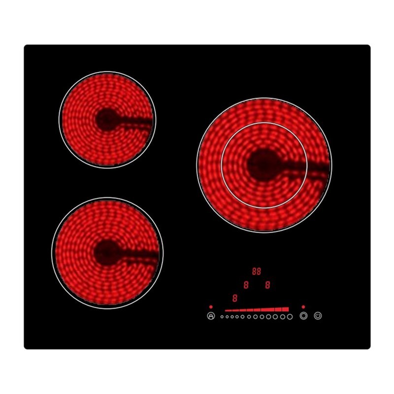 CB Aut Switch Off Metal Base 5200w 3 Burner Ceramic Cooktop
