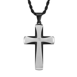 Wholesale Cross Necklace for Men Stainless Steel Cross Pendant Mens Cross Necklace Christian Jewelry Religious Gifts from china suppliers