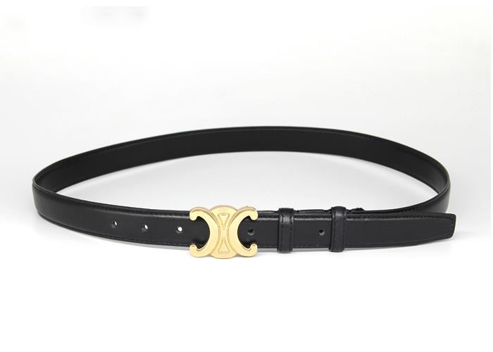 Women Black 2.5cm Genuine Leather Waist Belts For Jeans
