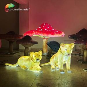 Wholesale Light Up Life Size Fiberglass Animals Fiberglass Lion Statue Landscape Decorations from china suppliers