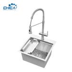 18x18x10cm Topmount House Kitchen Sink Single Bowl SUS201 304 Stainless Steel