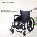 Elderly Liftable Handrail Medical Transport Wheelchair With Toilet 4 Brake