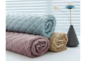 Wholesale Ultrasonic Quilted Sofa Velvet Upholstery Fabric Customized Warp from china suppliers