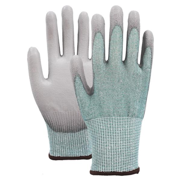 4X42E 13 Gauge PU Palm Industrial Gloves Polyester Liner Wear Resistant
