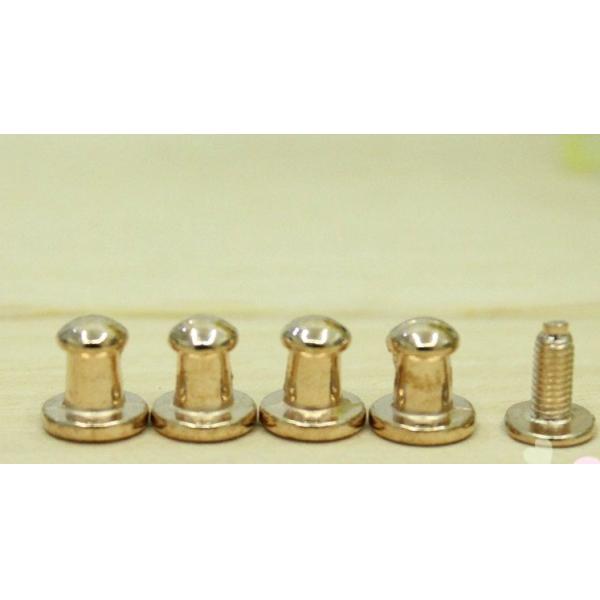 Leather Craft 5mm Head Screwback Button Stud Rose gold