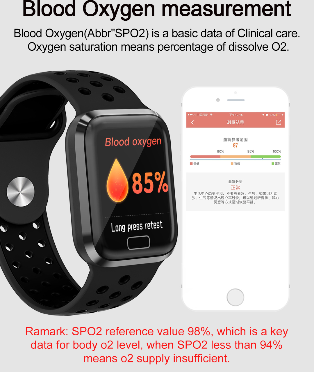 M56 NFC Touch Screen Smartwatch 180mAh Sport Fitness Bracelet