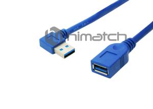 Wholesale Durable USB 3.0 Male To Female Cable , Right Angle Micro USB Cable For Computer from china suppliers