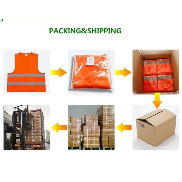 Strip Mesh Fabric Construction Security Safety Reflective Vest