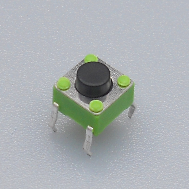 Black Miniature Push Button Switch Blue House Momentary Operation Type