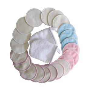Wholesale Breathable Bamboo Facial Make Up Remover , Anti Resistant Organic Reusable Pads from china suppliers