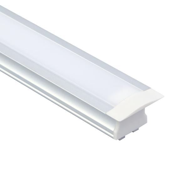 U Shape Furniture LED Light Aluminum Channel , Silver Aluminum Recessed LED