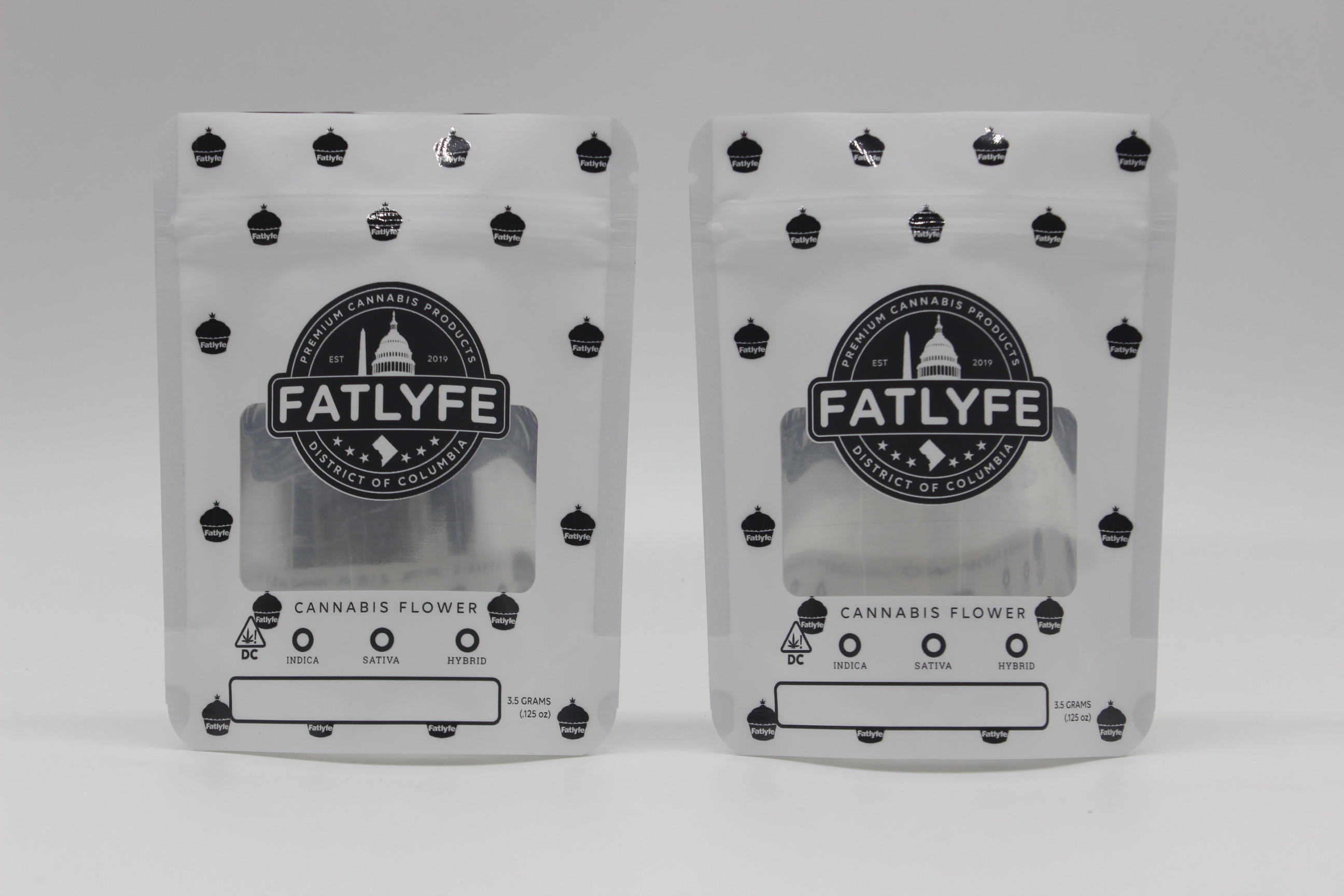 Stand Up Mylar weed Bags Zipper Weed Packaging Pouch With Clear Window