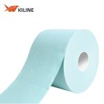 Green Color Industrial Strength Nonwoven Cleaning Wipes On Jumbo Roll