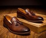 Lace Up Flat Heel Mens Slip On Sneakers High Top / Low Cut Soft Leather Sneakers