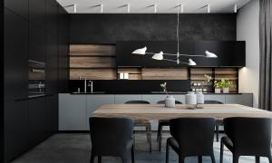 Wholesale OEM New Model Design Modular L Shape Melamine Wood Kitchen Cabinet from china suppliers