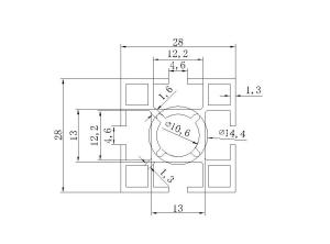 Wholesale 28*28mm square profiles, aliminum display rack,upright post for exhibits racks from china suppliers