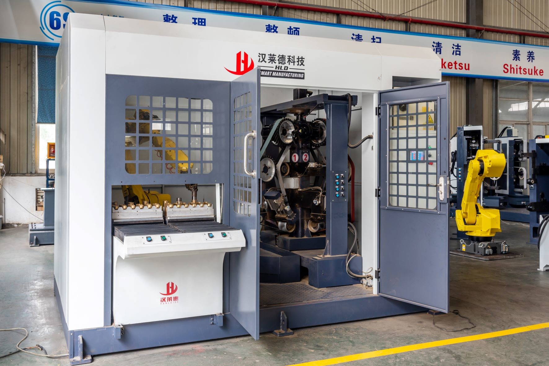 Automatic Cast Iron Parts Robotic Polishing Grinding Debuffing Polishing Machine